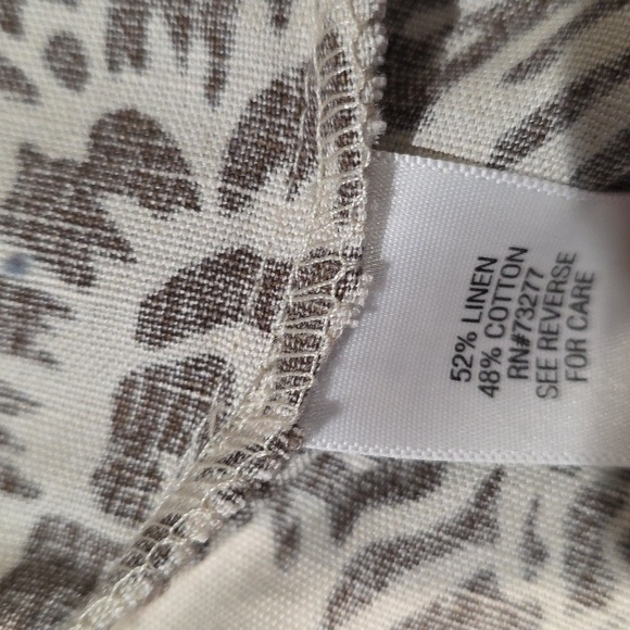 Croft & Barrow Cotton Linen Blend Tropical Floral Boho Print Jacket Size XL - Picture 6 of 7